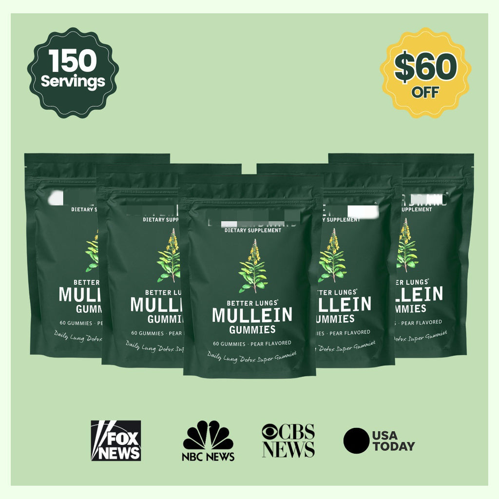 Mullein Gummies Pear Flavor Lung Health Dietary Supplement